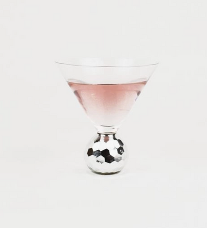 Silver Sway - Hammered Martini Glasses