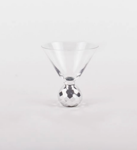 Silver Sway - Hammered Martini Glasses